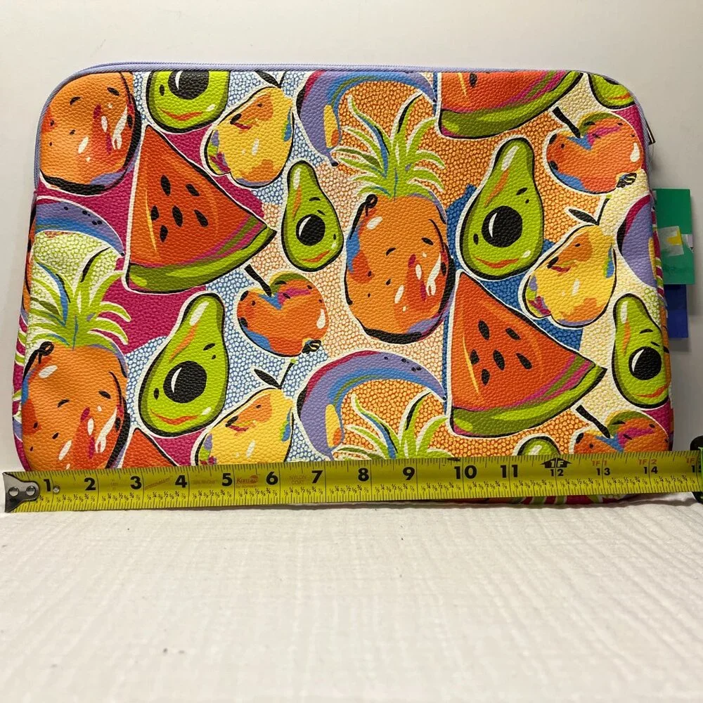 NWT 15” Tech Sleeve - Laptop/Tablet/Colorful Fruit Print - Tabitha Brown